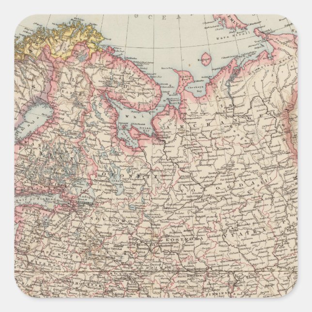European Russia Square Sticker (Front)