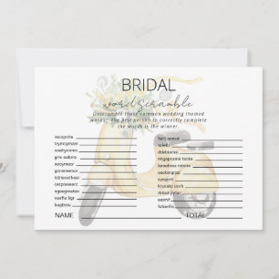 European Scooter Shower Word Scramble Game Invitation