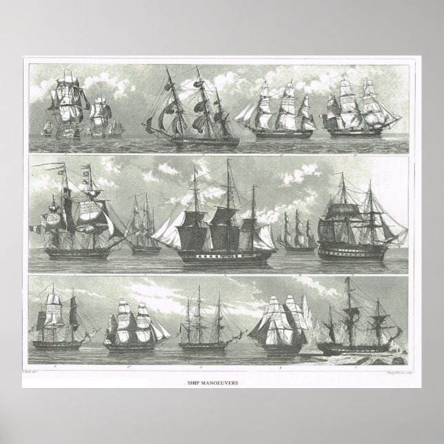 European ships of various functions poster (Front)