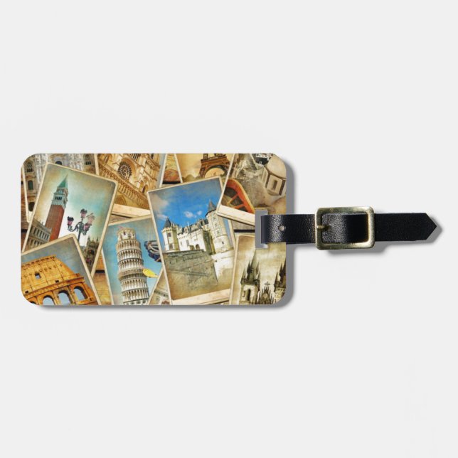 European snapshots luggage tag (Front Horizontal)