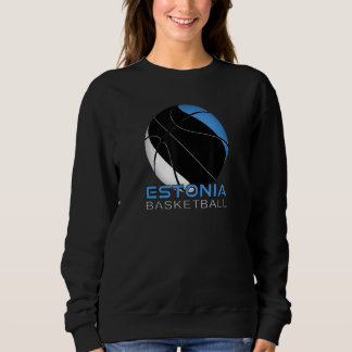 European Sports Fan National Flag Estonia Basketba Sweatshirt