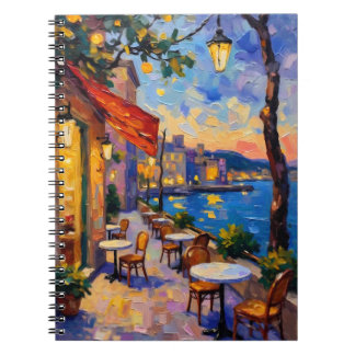 European Street at Sunset Notebook