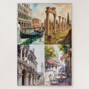 European Travel Poster Vintage Puzzle