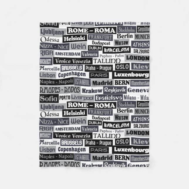 European Traveler fleece blanket (Front)