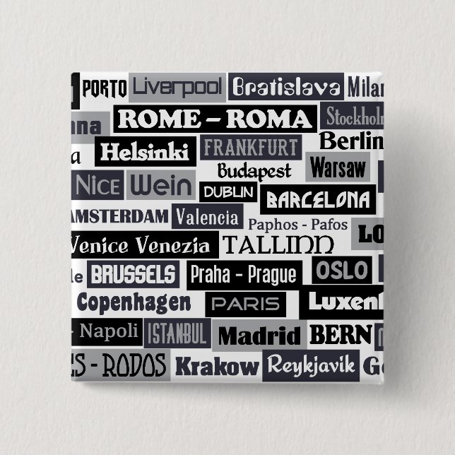 European Traveller custom button (Front)