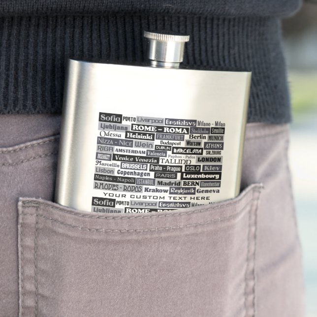 European Traveller custom flask (In Situ)