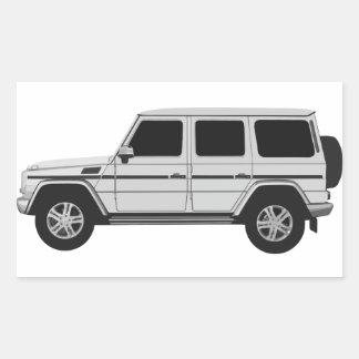 European Truck 4x4 grey Rectangular Sticker