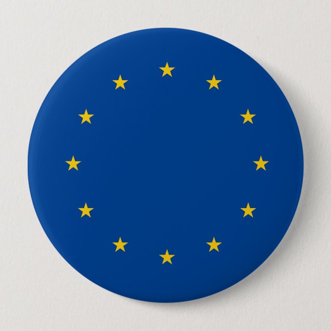 European Union 10 Cm Round Badge (Front)