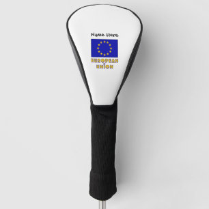 European Union and EU Flag Personalised Golf Head Cover