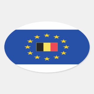European Union Belgium Oval Sticker