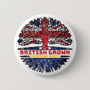 European Union EU Europe Uk United Kingdom British 6 Cm Round Badge