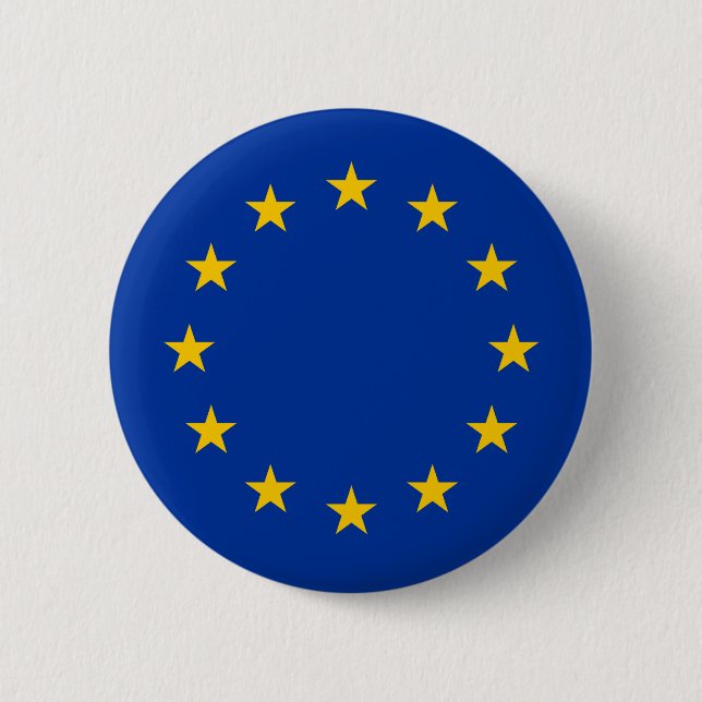 European Union - EU Flag 6 Cm Round Badge (Front)