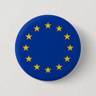 European Union - EU Flag 6 Cm Round Badge