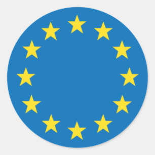 European Union EU flag Classic Round Sticker