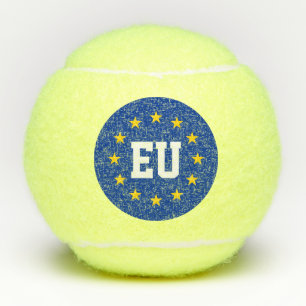 European Union EU flag custom monogram can of Tennis Balls