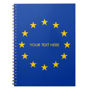 European Union EU flag custom spiral notebook