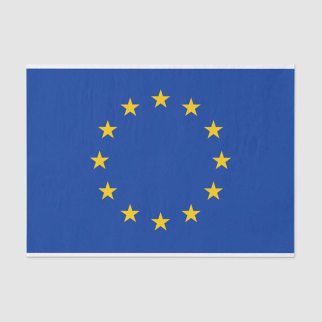 European Union EU flag gift wrapping tissue paper (Front)