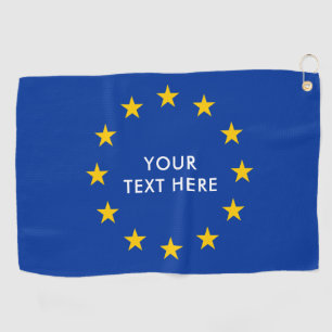 European Union EU flag personalised Golf Towel