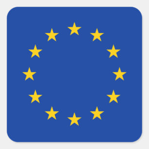European Union - EU Flag Square Sticker