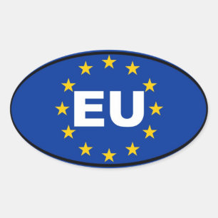 European Union - EU Oval Sticker