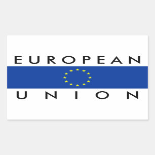 european union europe flag nation symbol text rectangular sticker