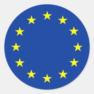 european union flag classic round sticker
