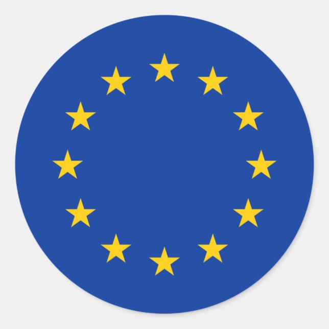 European Union Flag Classic Round Sticker (Front)