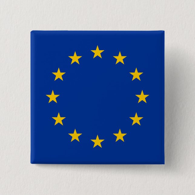 European Union Flag (EU) (Europe) 15 Cm Square Badge (Front)