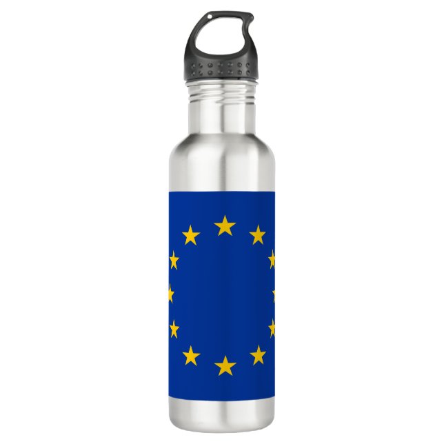 European Union Flag (EU) (Europe) 710 Ml Water Bottle (Front)