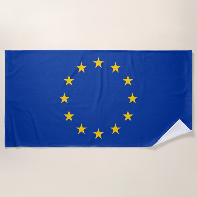 European Union Flag (EU) (Europe) Beach Towel (Front)