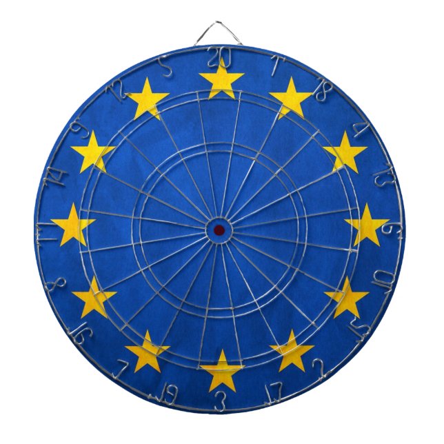 European Union Flag (EU) (Europe) Dartboard (Front)