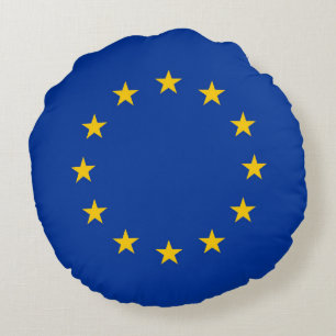 European Union Flag (EU) (Europe) Round Cushion