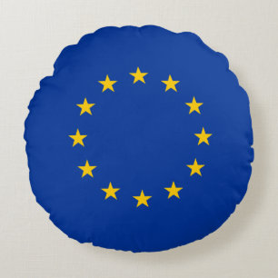 European Union Flag (EU) (Europe) Round Cushion