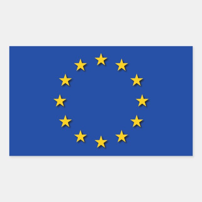 European Union Flag / EU Flag Rectangular Sticker (Front)