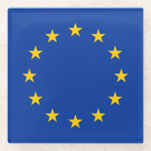 European Union Flag Glass Coaster