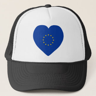 European Union Flag Heart Trucker Hat