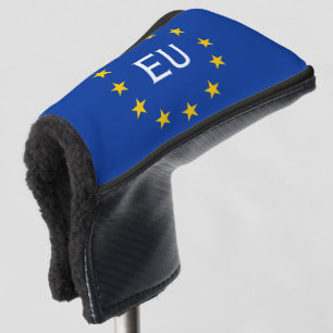 European Union flag monogrammed golf putter cover