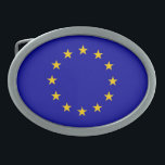 European Union flag Oval Belt Buckle<br><div class="desc">European Union flag</div>