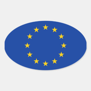 European Union Flag Oval Sticker