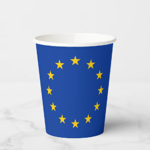 European Union Flag Paper Cups