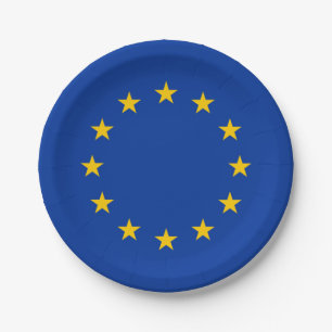 European Union Flag Paper Plate