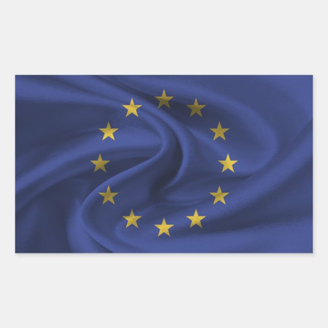 European Union Flag Rectangular Sticker (Front)