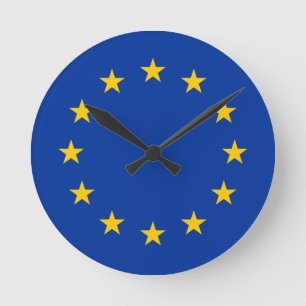 european union  flag round clock