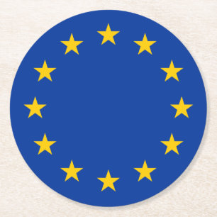 European Union flag Round Paper Coaster