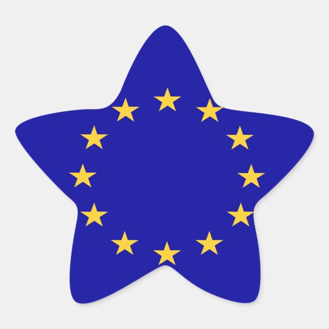 European union flag star sticker (Front)