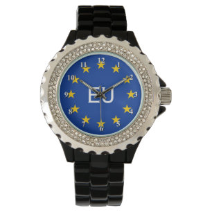 European Union flag wrist watch for men and women