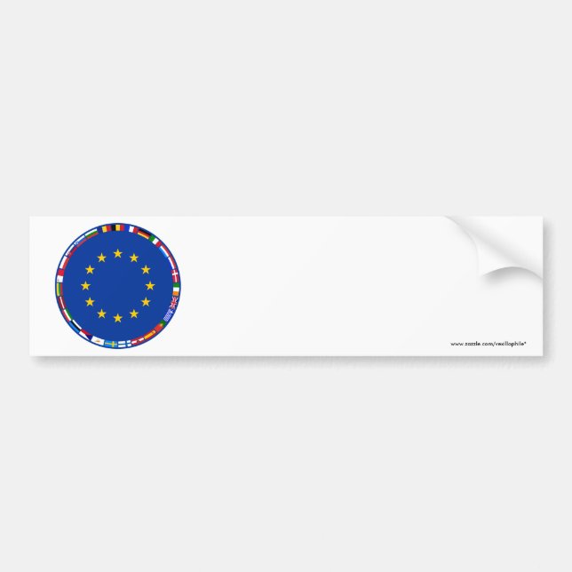 European Union Flags Bumper Sticker (Front)