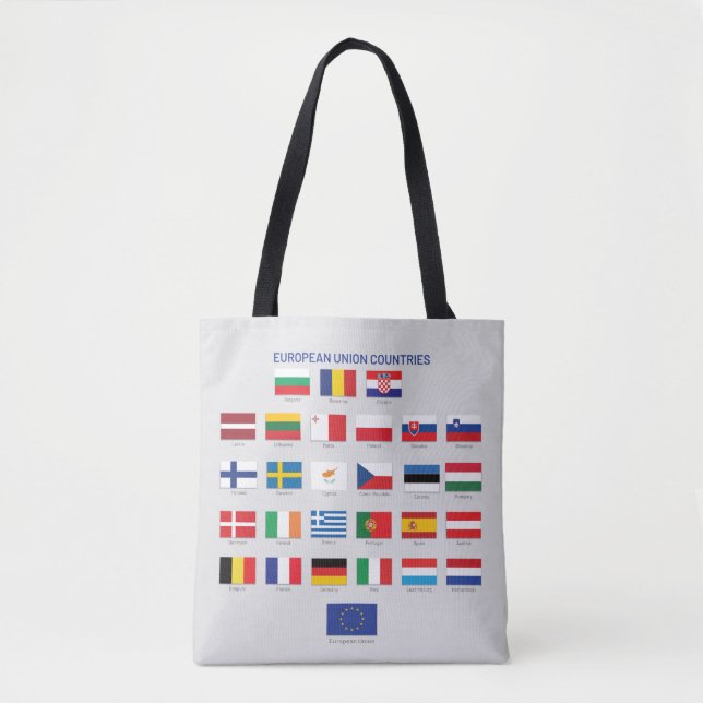 European Union Flags EU Countries  Tote Bag (Front)