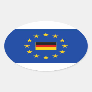 European Union Germany Oval Sticker