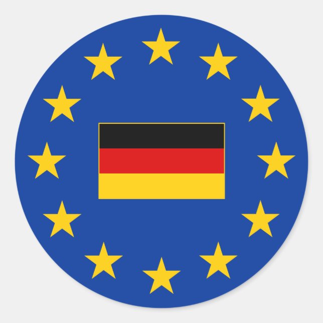 European Union Germany Round Sticker (Front)